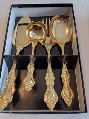 Royal Sealy Gold-Plated Hostess Serving Set - 4 Piece